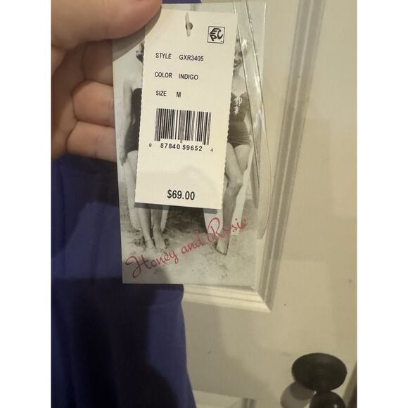 Honor & Rosie Blue Corset Mini Dress NWT Lace Up Back Size Med - Picture 2 of 12